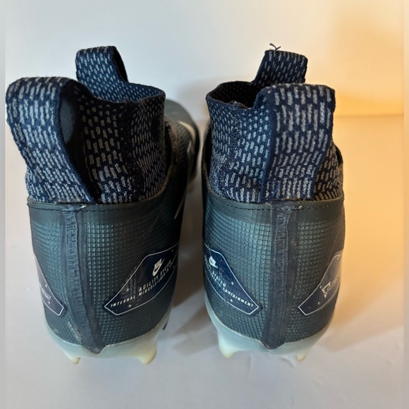 Nike Alpha Ghost Lace Blue and White Flyknit Men’s Football Cleat Size 9 - Picture 2 of 10